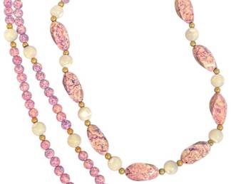 Long Purple Stone Necklace