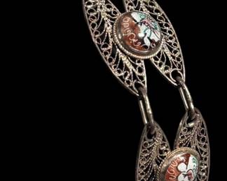 Vintage Sterling Silver Filigree Bracelet