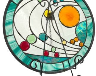Stain Glass Planetary Wall Hanging
