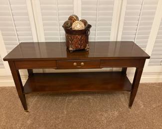 Mid century Mersman sofa table with matching end tables. Perfect condition