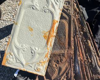 Antique ceiling or wall tins 