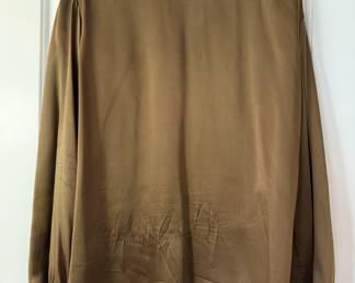 Vintage Yves Saint Laurent silk blouse with button back, size 36 (Front)