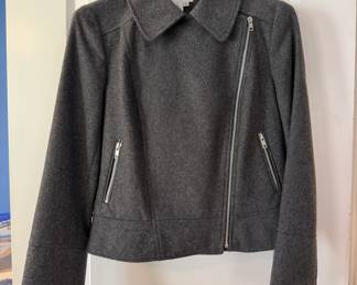 Charles Gray London ladies wool moto jacket, size Small