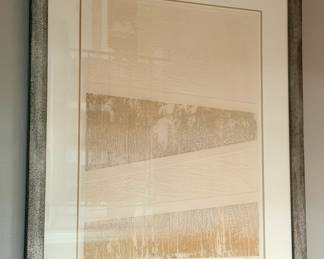 Paula Crane “Remembered II” framed print. 34 1/2”T x 24”W