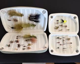 Orvis fly cases with fishing flies