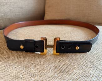 Vintage ladies Hermès ‘H’ leather belt