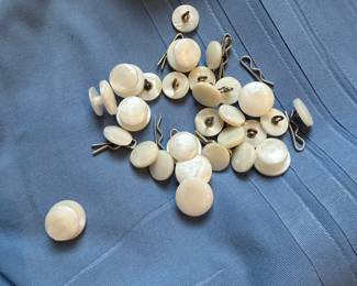 Vintage Gustavus Adolphus College nurses uniform with original mother of pearl buttons