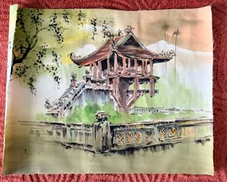 Vintage Chinese paintings on silk