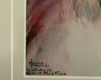 Anne Graves, “A Study of Hubert Shuptrine” original watercolor