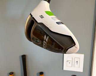 Nice selection of TaylorMade golf clubs, including a RBZ 15 degree 3 wood and more