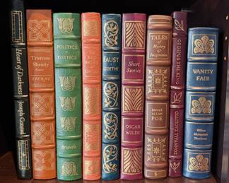 Over 100 Easton Press leather bound books