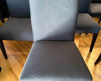 Set of 8 newly reupholstered dining chairs
