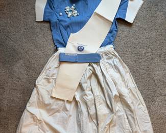 Vintage Gustavus Adolphus College nurses uniform with original mother of pearl buttons