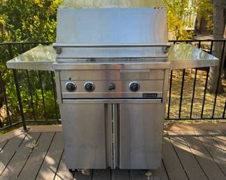 Lynx gas grill, currently hard plumed to a gas line but can be converted to propane