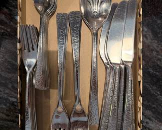 Gorham “Biscayne” 18/10 stainless steel 34 piece flatware set