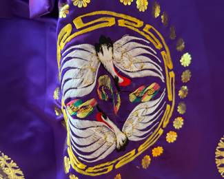 Vintage traditional Korean hanbok ceremonial dress