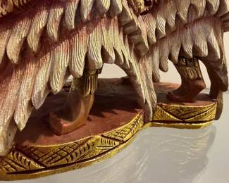 Vintage Barong wood sculpture from Bali