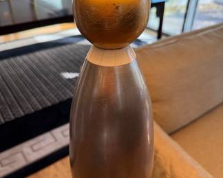 Vintage ‘Leeazanne’ for Lam Lee Group silver and gold leaf floor lamp