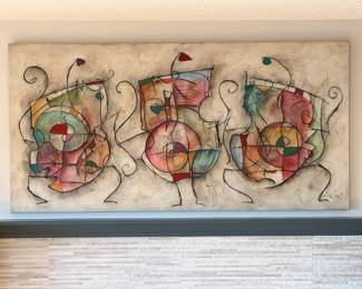 Eric Waugh “Bravo” original oil on canvas, Signed.  60”W x 30”T