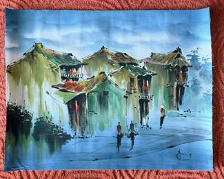 Vintage Chinese paintings on silk