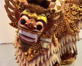 Vintage Barong wood sculpture from Bali