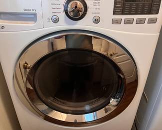 Washer & Dryer Set- $450. LG Large Capacity Front Loading Washer (#WM3670HWA) & Dryer (#DLEX3370W). Includes base