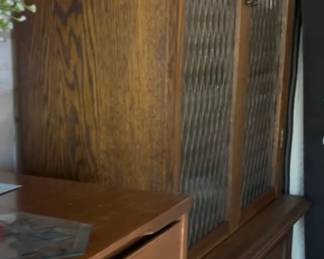 $75 Solid Oak China Cabinet