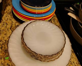 Lots of Fire king pyrex and fiesta ware  still left.