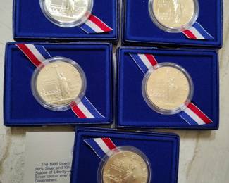 Us silver dollars 
Cash only for coins 