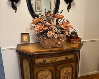 Entry table mirror, decor