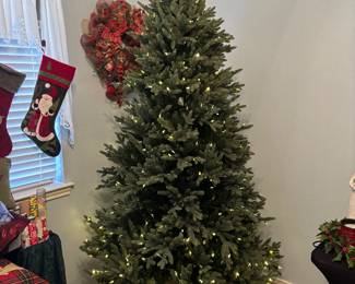 Beautiful pre lighted Christmas tree