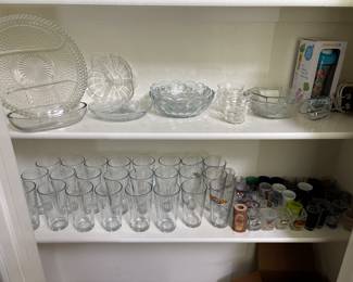 Fun drinking glasses and pretty berry bowls