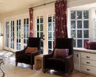 Four aubergine velvet chairs. Gorgeous, top quality, rare find. $1000