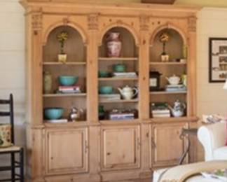 Charming bookcase/cabinet, pine. 82w x 84h x 17d. $1500