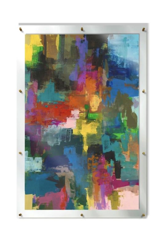 Surge Art- Lg. Hand Painted Abstract on Plexiglass