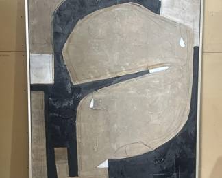 Hand Painted XXL Abstract Artwork In Frame