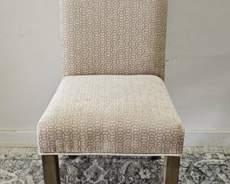 Upholstered Dining Chair w/ Light Wood Frame