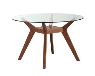 Coaster Paxton 48in Round Glass Top Dining Table