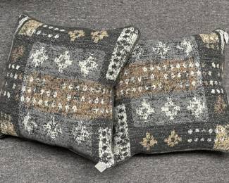 (2) Accent Pillows w/ Textured Pattern Design