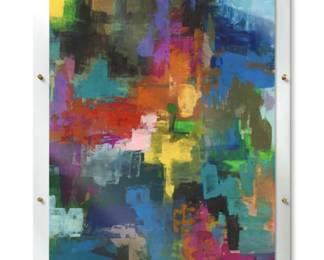 Surge Art- Lg. Hand Painted Abstract on Plexiglass