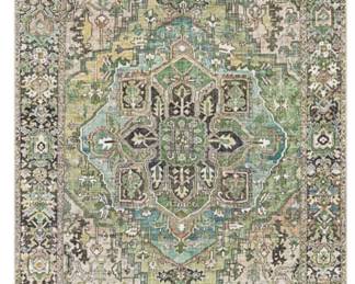 Rhene Dark Green 8 ft. x 10 ft. Indoor Area Rug
