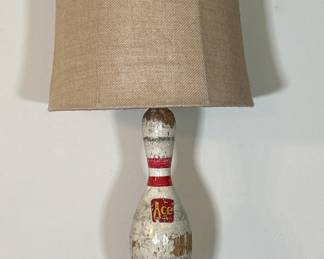 Novelty Table Lamp Bowling Pin w/ Shade