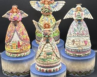 (4) 2006 Collectible Jim Shore Angel Figurines