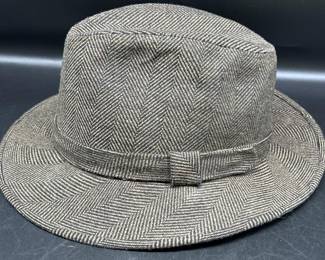 Vintage Stetson Black & White Fedora Hat