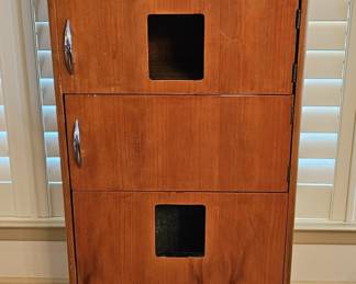 1950’s Barbershop Cabinet used in Kermit, TX, 1/2