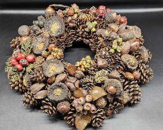 Handmade Fall & Winter Pinecone Wreath