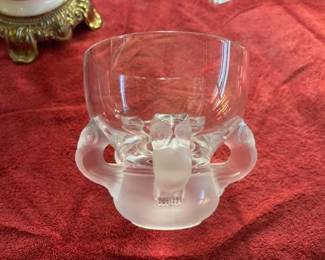 Lalique Crystal Bowl - Owls