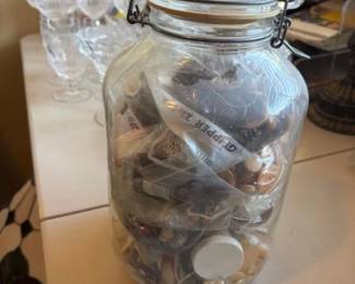 Cool Jars full of Sewing Items 