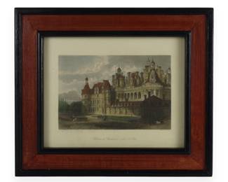 J. Tingle (Engraver) after Lallier, Château de Chambord, Loir-et-Cher, Hand-Colored Engraving, c. 1830