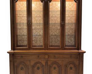 Vintage Thomasville Breakfront China Cabinet